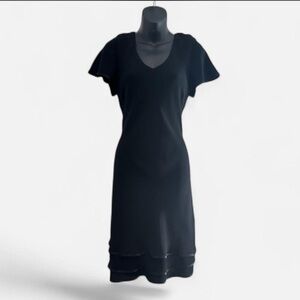 SL Fashions Black Layered Dress